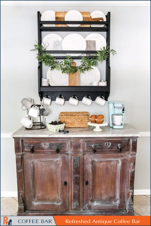 Refreshed Antique Coffee Bar