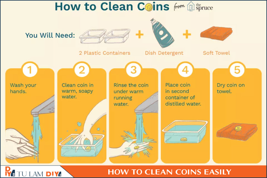 10 step to clean coins easily