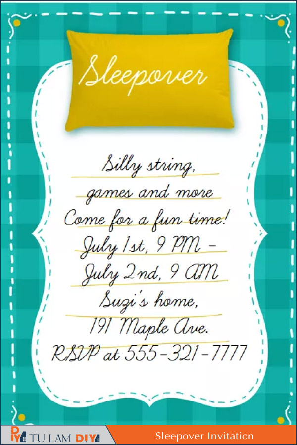 Sleepover Invitation